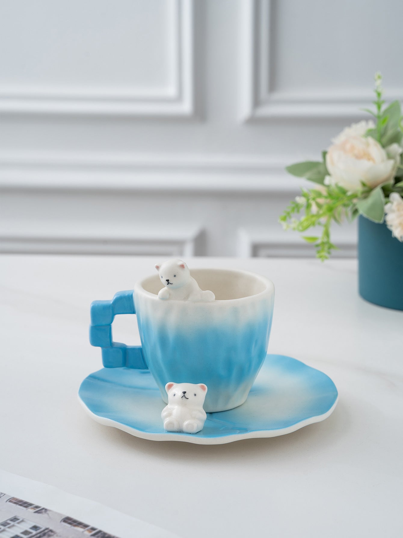 家居生活雜貨舖 北極熊咖啡杯盤組