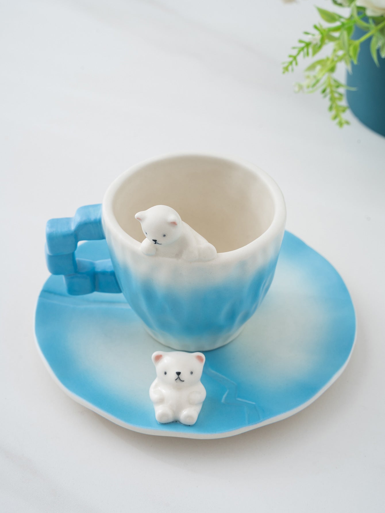 家居生活雜貨舖 北極熊咖啡杯盤組