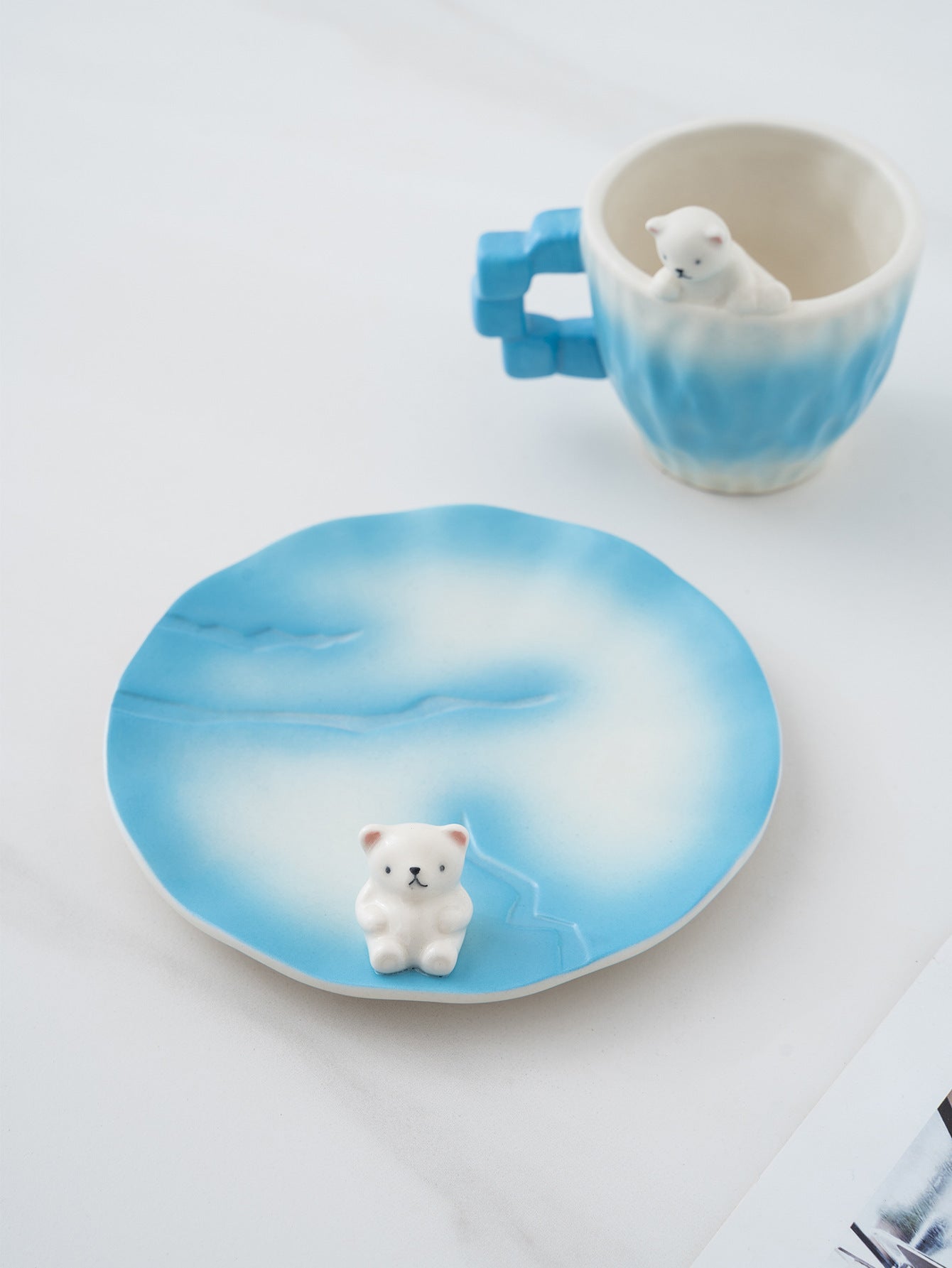 家居生活雜貨舖 北極熊咖啡杯盤組
