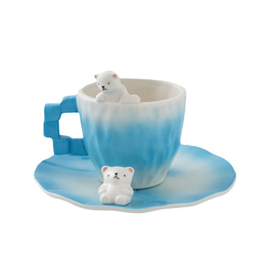 家居生活雜貨舖 北極熊咖啡杯盤組