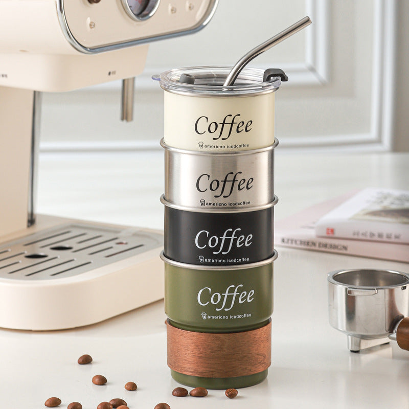 創意小物館 不鏽鋼咖啡吸管杯