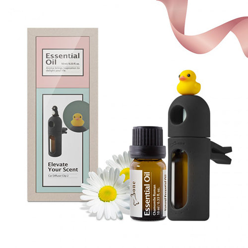 【Bone】二代車用擴香夾 精油禮盒組-派提鴨