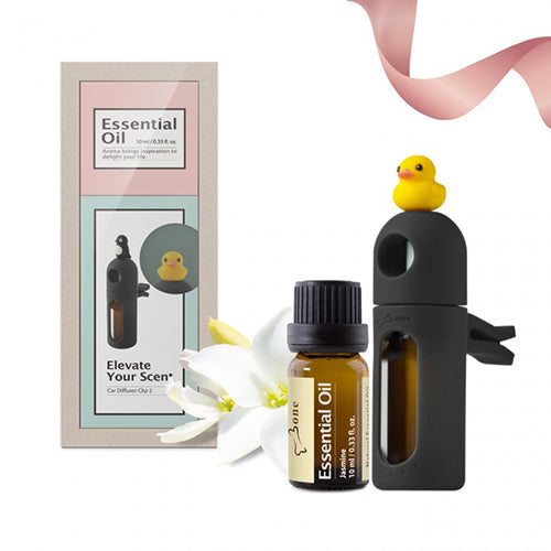 【Bone】二代車用擴香夾 精油禮盒組-派提鴨