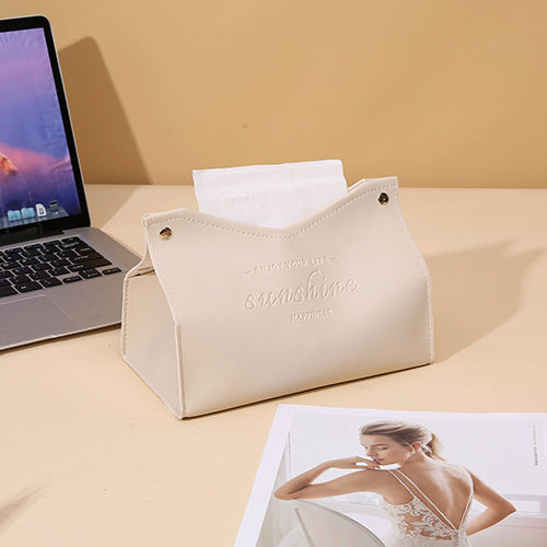 創意小物館 素色皮質面紙套