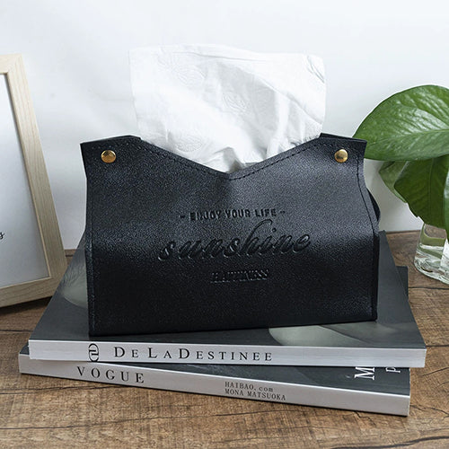 創意小物館 素色皮質面紙套