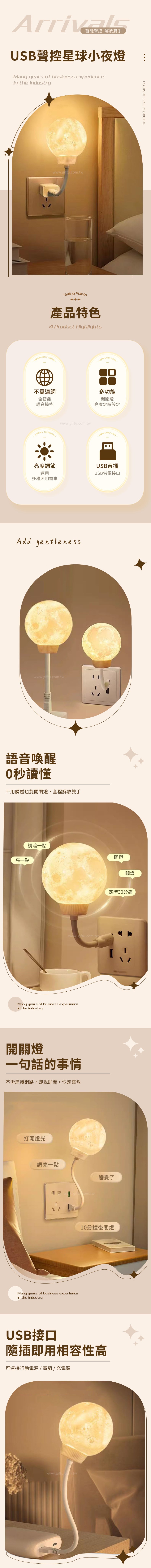 創意小物館 USB聲控星球小夜燈