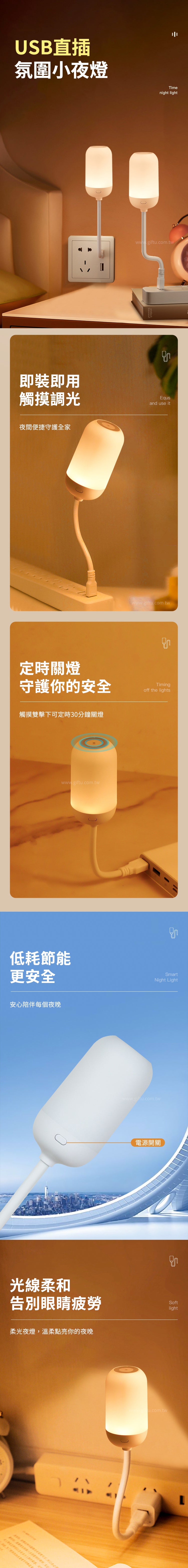 家居生活雜貨舖 USB直插氛圍小夜燈