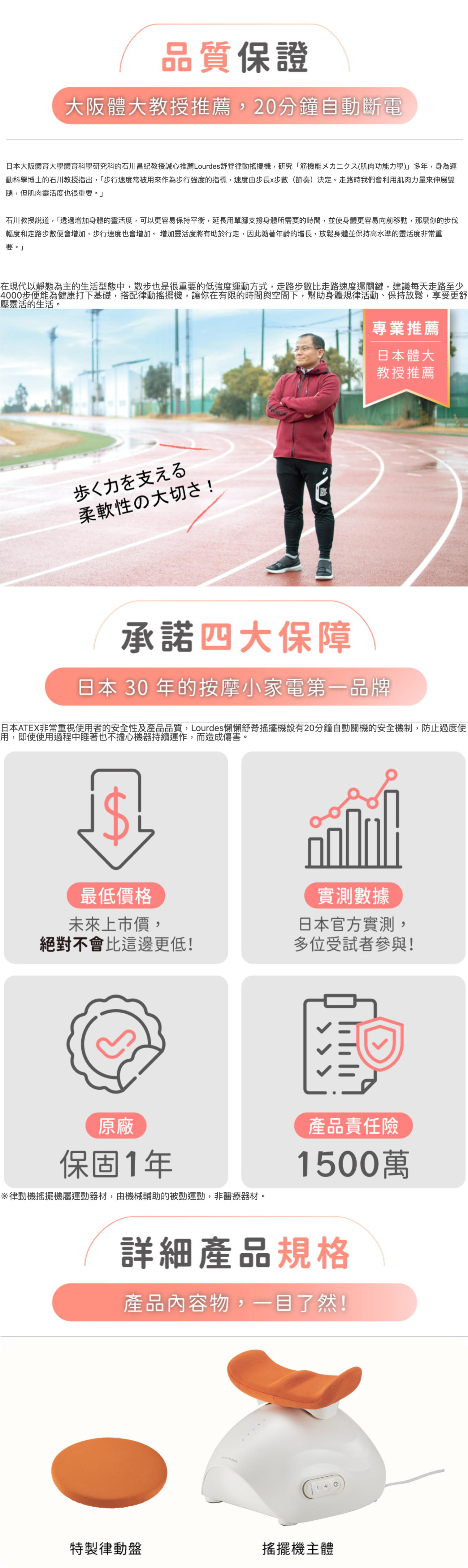 LOURDES 懶懶舒脊律動搖擺機 / 律動機 AX-FY919