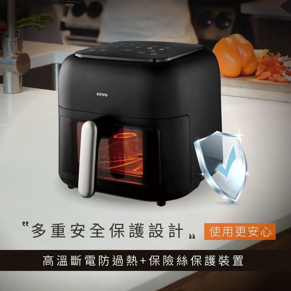 【KINYO】觸控式多功能氣炸鍋6.5L