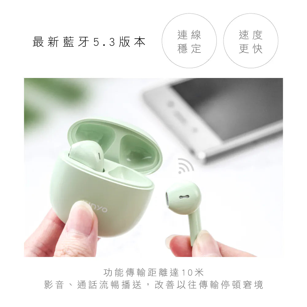 【KINYO】 Mini半入耳真無線藍牙耳機 (BTE-3901)