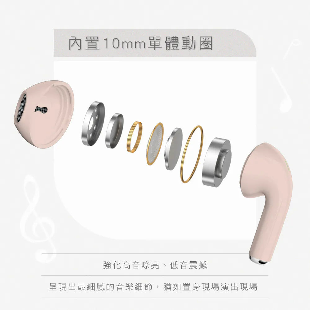 【KINYO】 Mini半入耳真無線藍牙耳機 (BTE-3901)