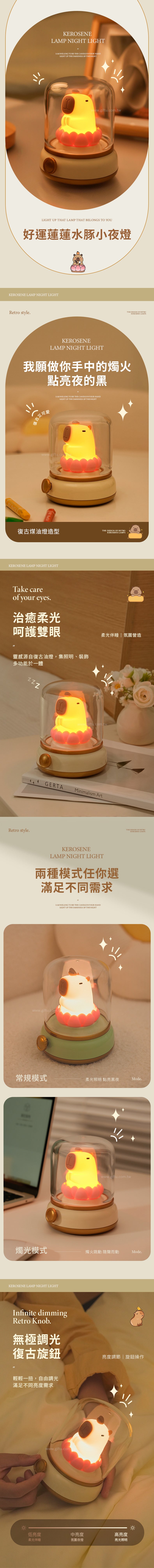 【挑戰全台最低價】家居生活雜貨舖 好運蓮蓮水豚小夜燈