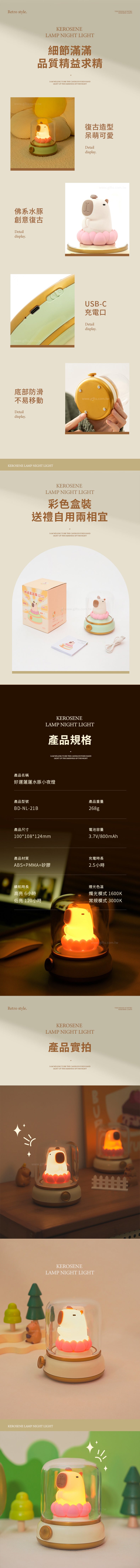 【挑戰全台最低價】家居生活雜貨舖 好運蓮蓮水豚小夜燈