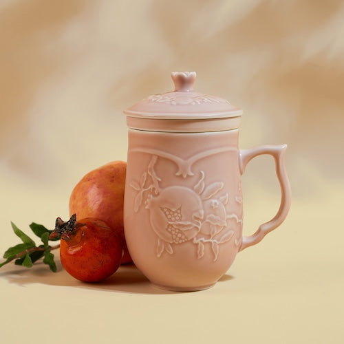 乾唐軒活瓷 石榴喜果三件杯 / 附茶漏 / 3色 430ml