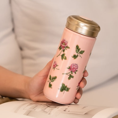 乾唐軒活瓷 國色天香隨身杯 / 大 / 雙層 / 彩釉 / 2色 330ml