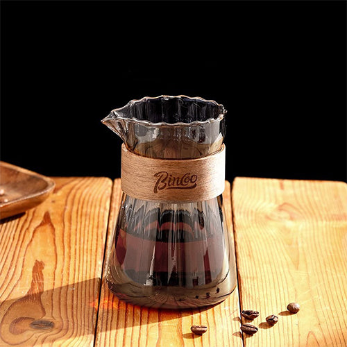 家居生活雜貨舖 條紋玻璃咖啡分享壺