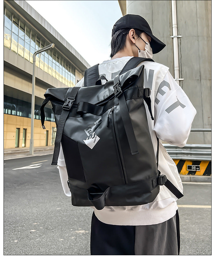 創意小物館 韓版街頭潮流防水雙肩包