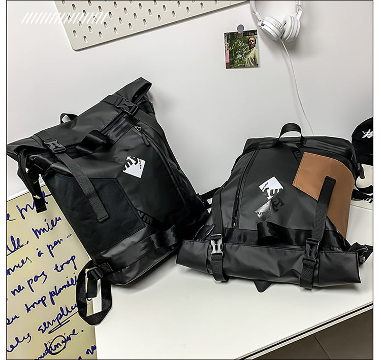 創意小物館 韓版街頭潮流防水雙肩包