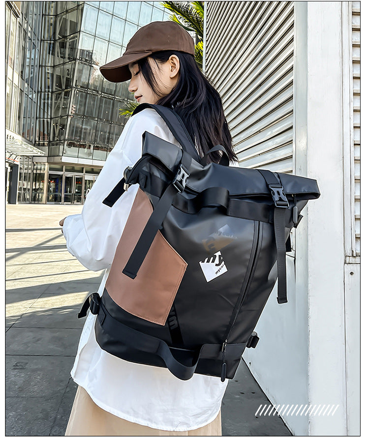 創意小物館 韓版街頭潮流防水雙肩包