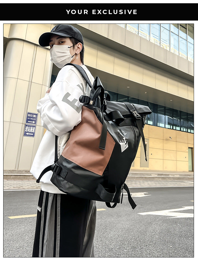 創意小物館 韓版街頭潮流防水雙肩包