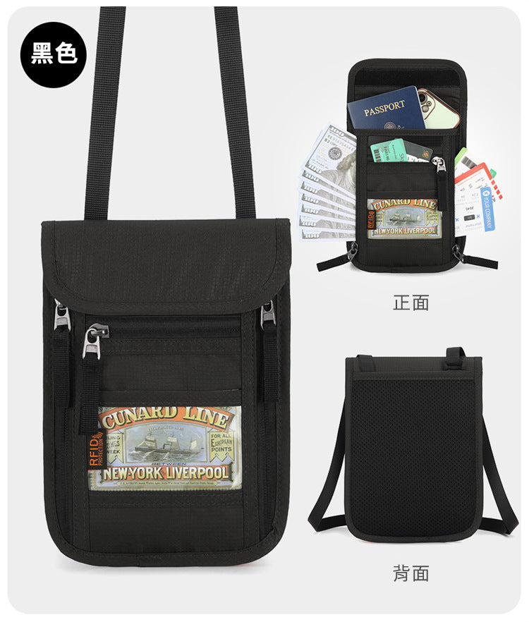 創意小物館 多功能旅行掛脖護照收納包