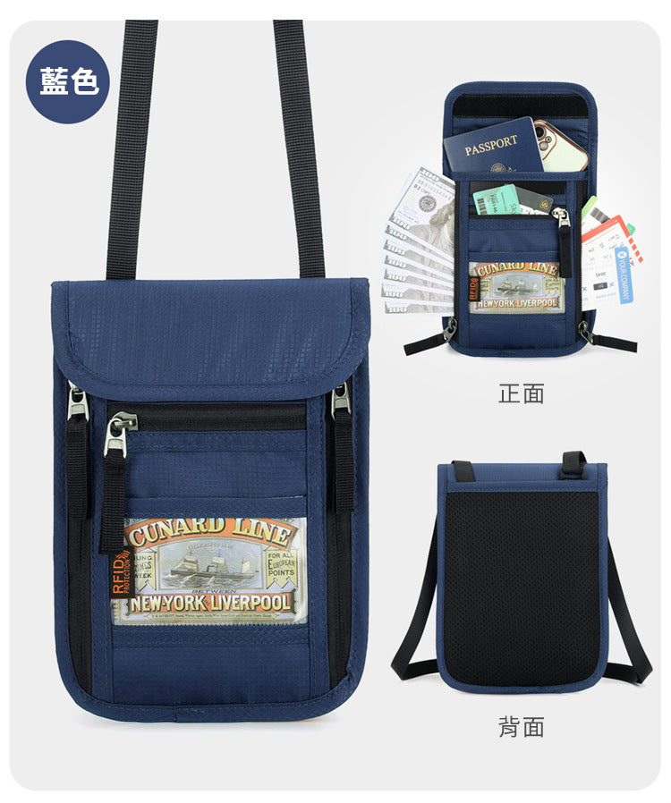 創意小物館 多功能旅行掛脖護照收納包