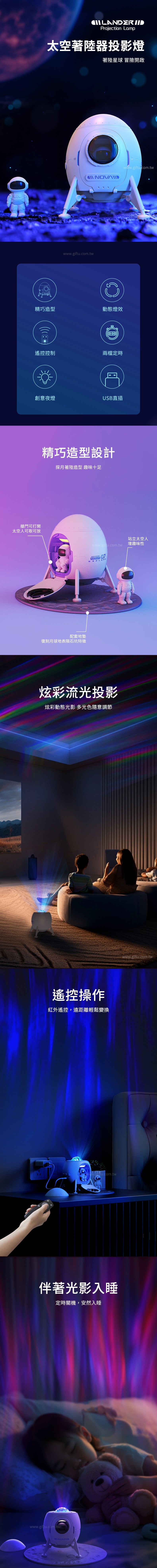 家居生活雜貨舖 太空著陸器投影燈