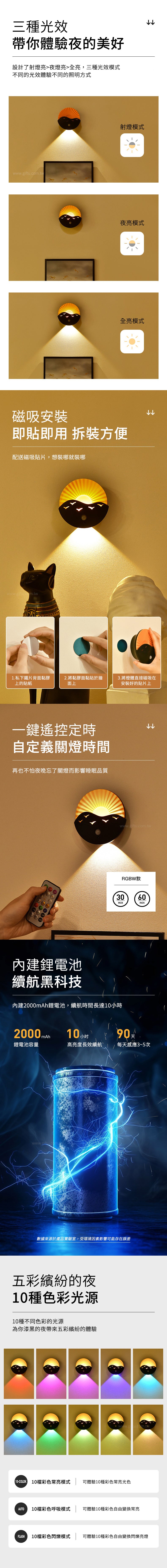 家居生活雜貨舖 海上日出感應小夜燈