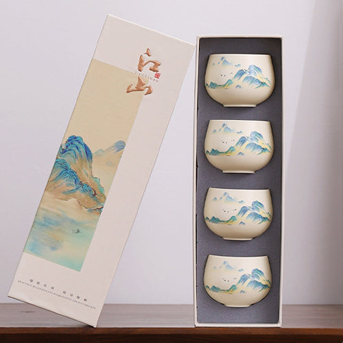 家居生活雜貨舖 千里江山茶杯禮盒
