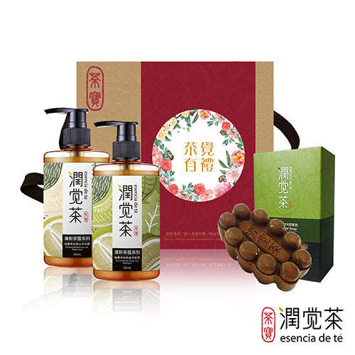 茶寶 Teapower 潤覺茶 柚香茶籽保養禮盒3件組