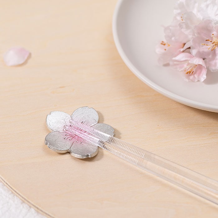 日本 能作 小小心意筷架 - 櫻 （櫻花花朵2入）