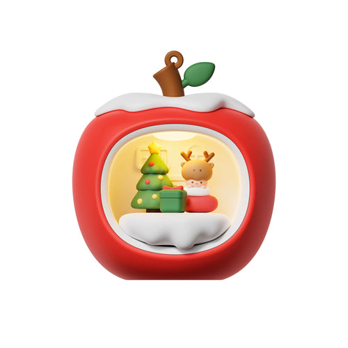 創意小物館 聖誕蘋果屋充電小夜燈