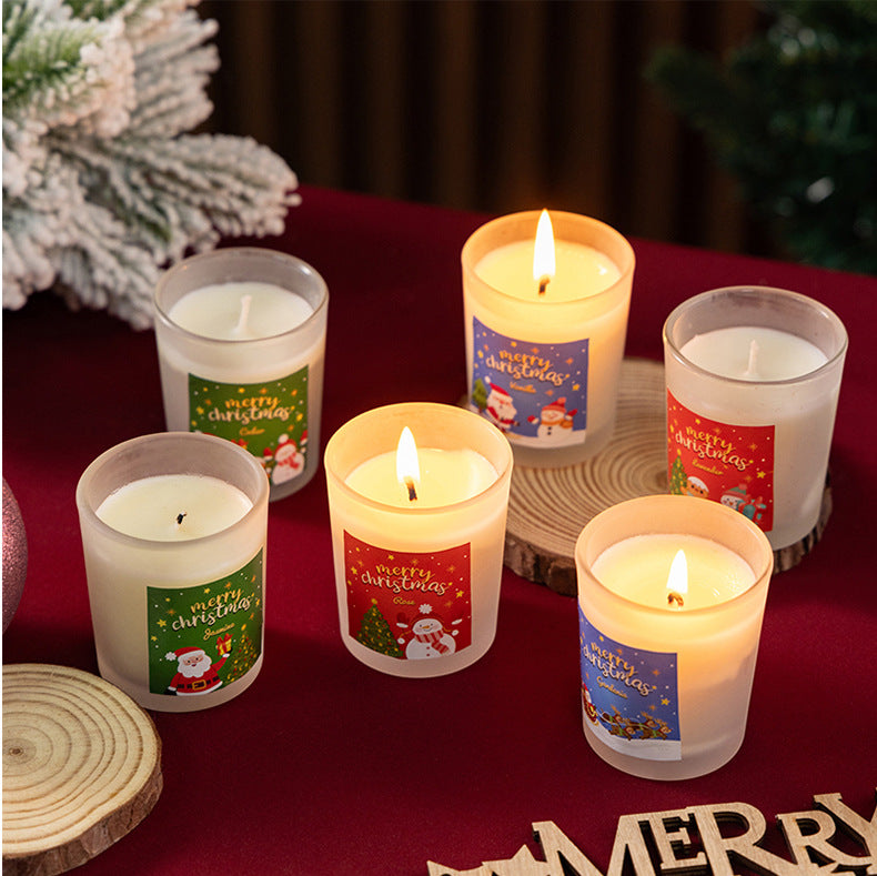 家居生活雜貨舖 聖誕玻璃杯香薰蠟燭禮盒