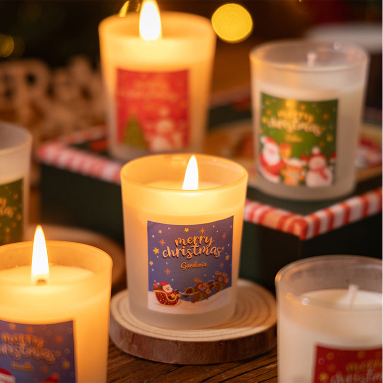 家居生活雜貨舖 聖誕玻璃杯香薰蠟燭禮盒