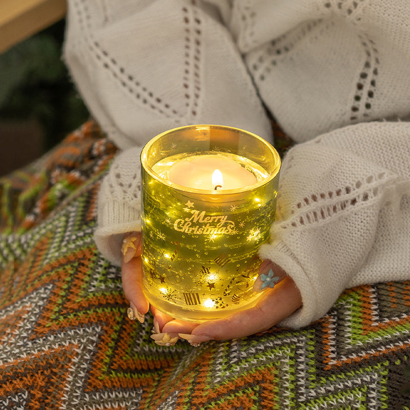 家居生活雜貨舖 光感LED聖誕氛圍香氛燭杯