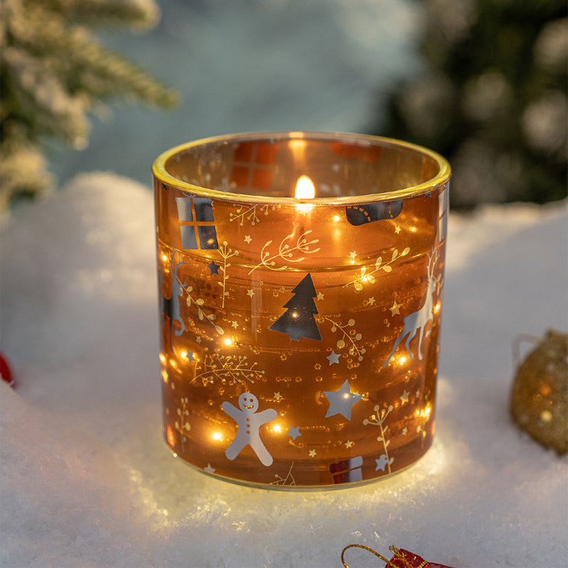 家居生活雜貨舖 光感LED聖誕氛圍香氛燭杯