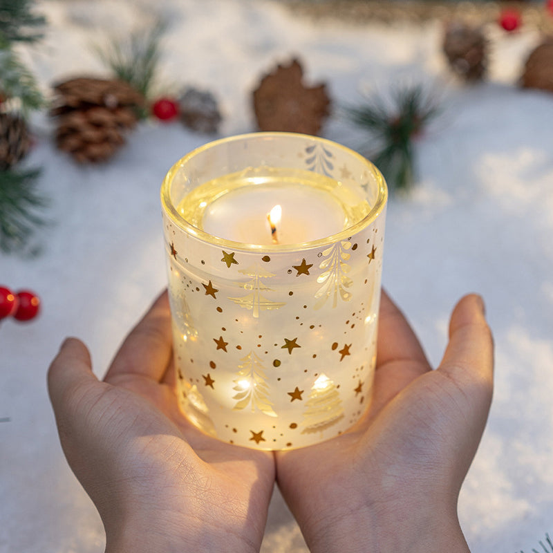 家居生活雜貨舖 光感LED聖誕氛圍香氛燭杯