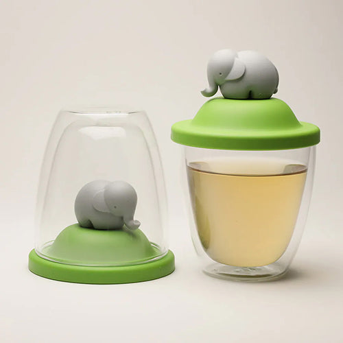 QUALY 雙層附蓋玻璃杯 (4款)