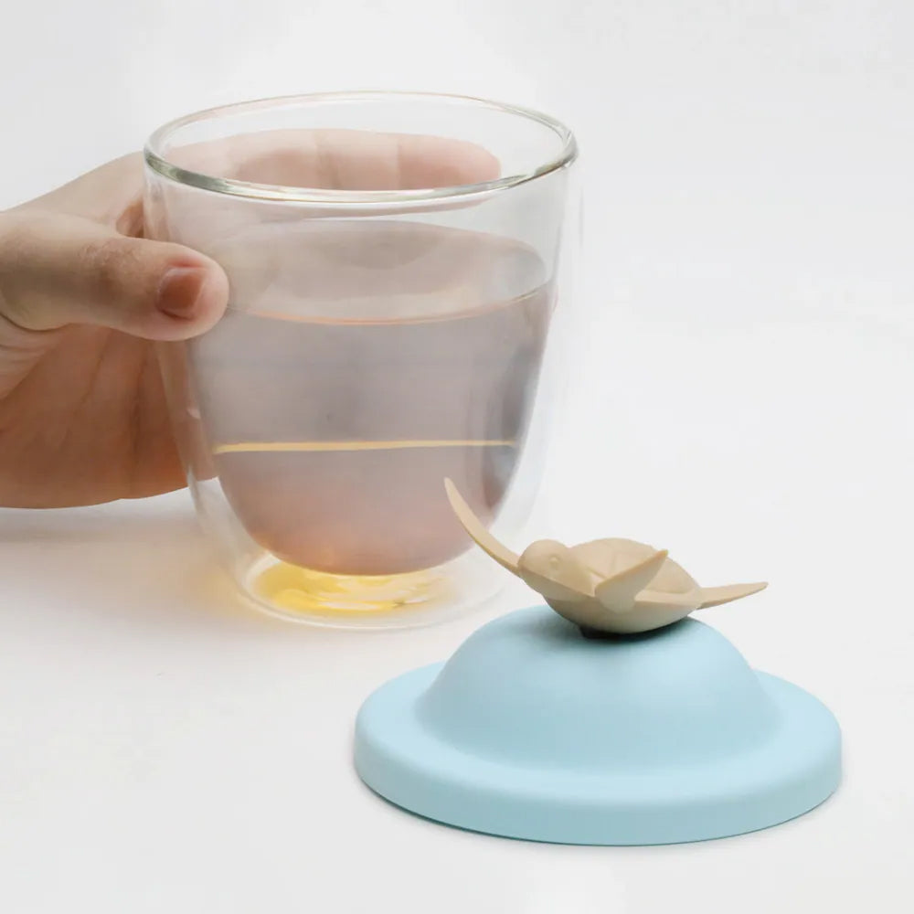 QUALY 雙層附蓋玻璃杯 (4款)