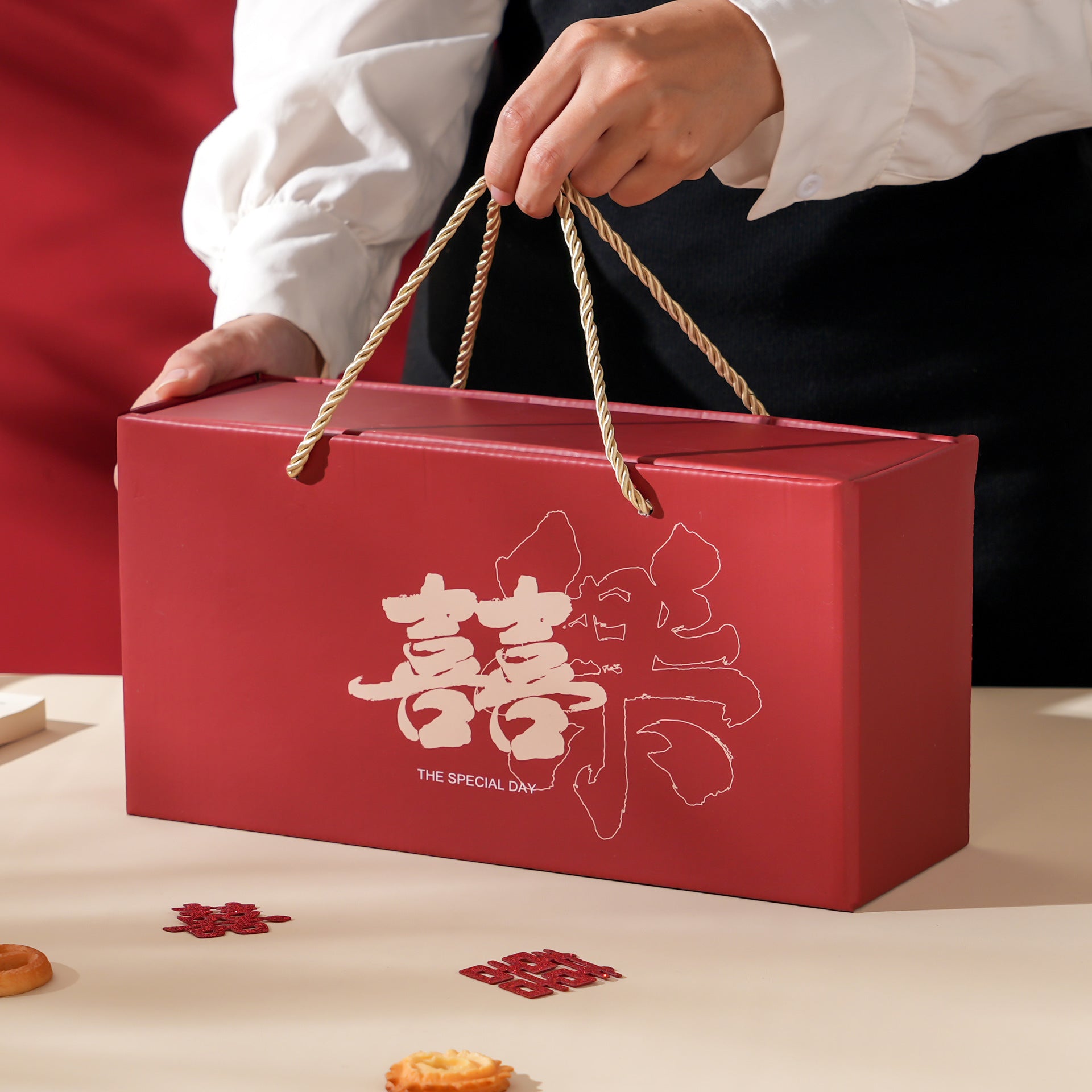 創意小物館 喜慶插畫對杯禮盒