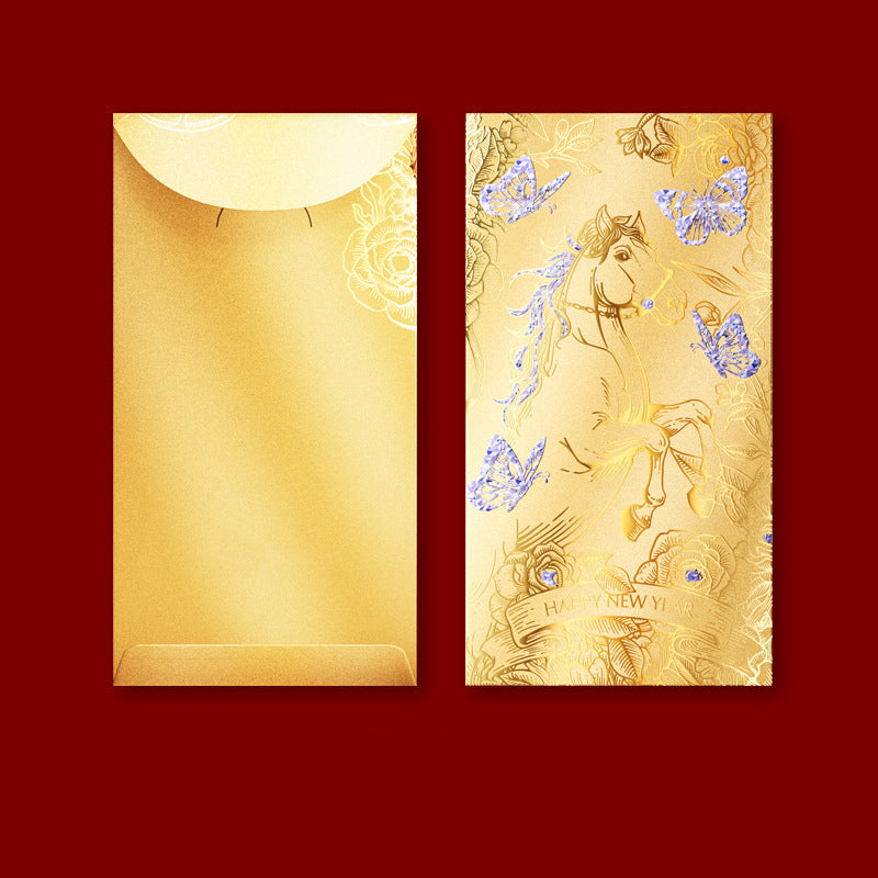 創意小物館 雙色燙金馬年紅包袋 (一組6入)