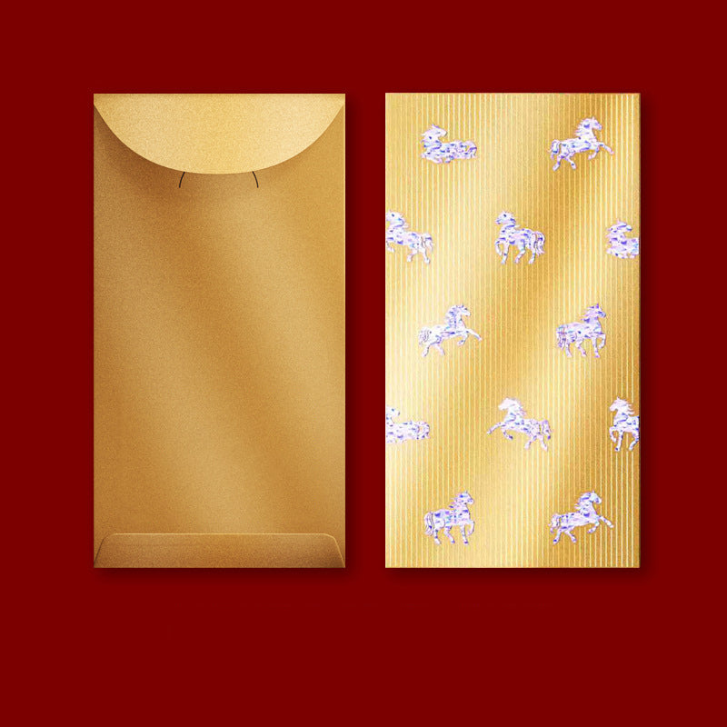 創意小物館 雙色燙金馬年紅包袋 (一組6入)