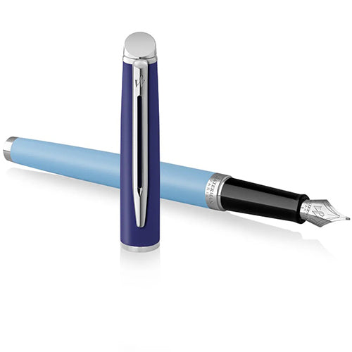 WATERMAN 威迪文 雋雅系列 真彩 藍色銀夾 鋼筆