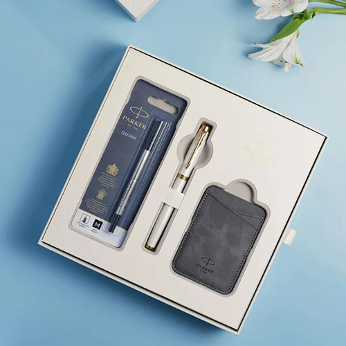 PARKER 派克 IM金屬系列 限量版 珠光白 鋼珠筆啟程禮盒