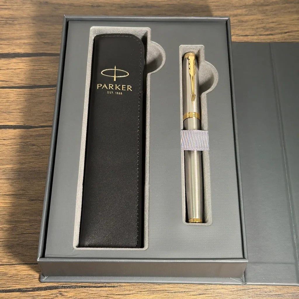 PARKER 派克 IM鋼珠筆 真皮筆套禮盒