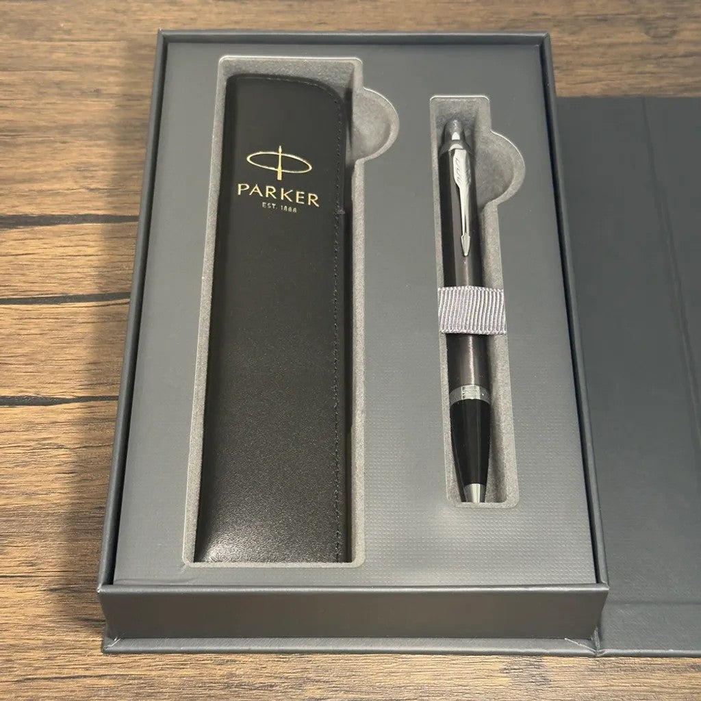 PARKER 派克 IM系列原子筆 真皮筆套禮盒