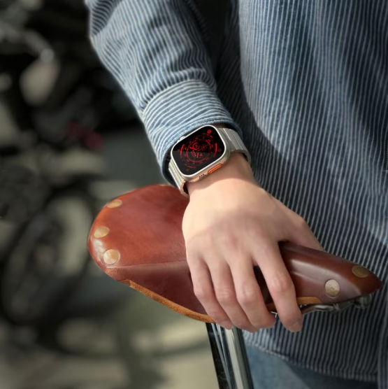 Just Mobile JM 航太級鈦合金 DLC 類鑽碳塗層 Apple Watch Ultra 錶帶_仕紳款