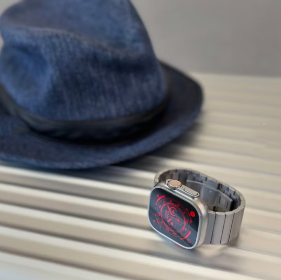 Just Mobile JM 航太級鈦合金 DLC 類鑽碳塗層 Apple Watch Ultra 錶帶_仕紳款