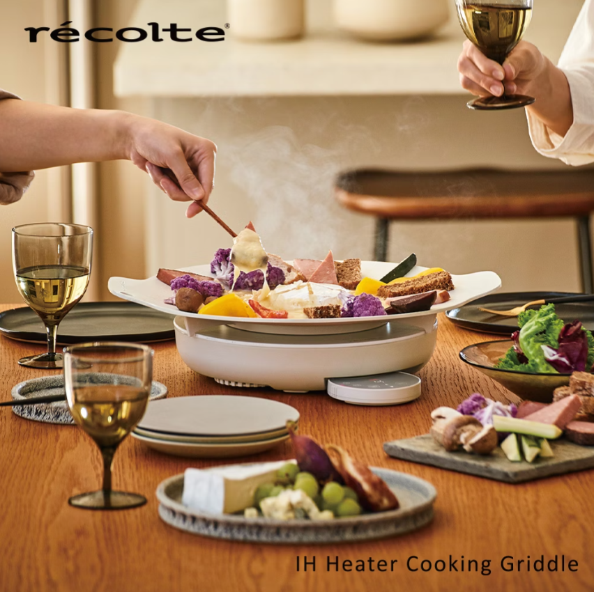 recolte IH Heater Cooking Griddle 料理電磁爐 RIH-1 大全配(內含電磁爐+專用煎盤+專用陶瓷鍋)