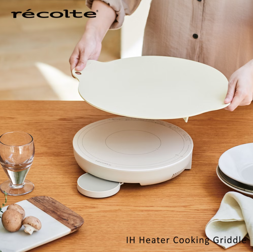 recolte IH Heater Cooking Griddle 料理電磁爐 RIH-1 大全配(內含電磁爐+專用煎盤+專用陶瓷鍋)